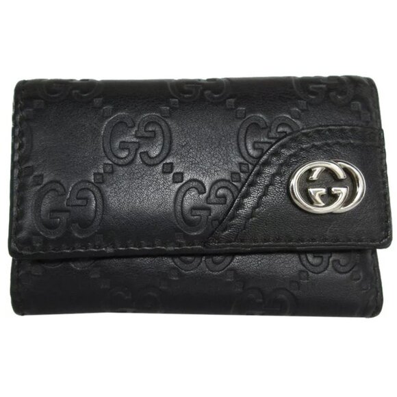 Auth GUCCI Key Case black leather - Picture 1 of 9
